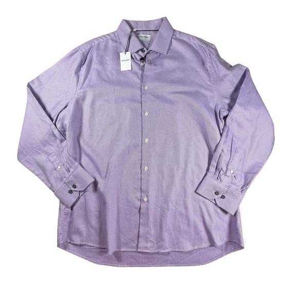 NEW Duchamp London Mens Dress Shirt 18/XXL Tailored Fit Lavender Purple Cotton - Picture 1 of 7